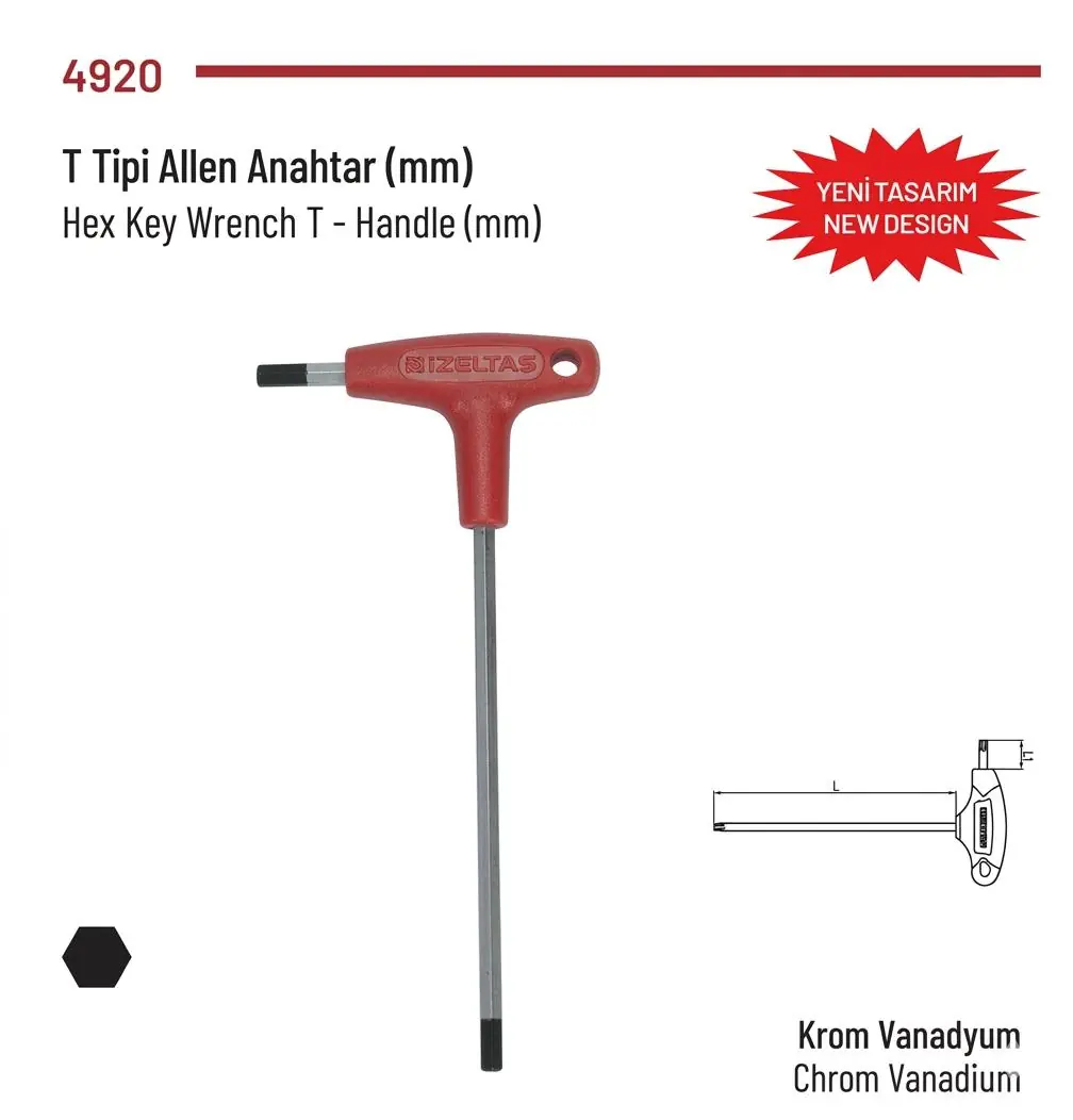 İZELTAŞ T TİPİ ALLEN ANAHTAR 7 mm 4920220070