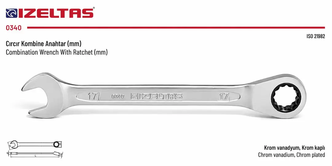 İZELTAŞ CIRCIR KOMBİNE ANAHTAR 19 mm 0340020019