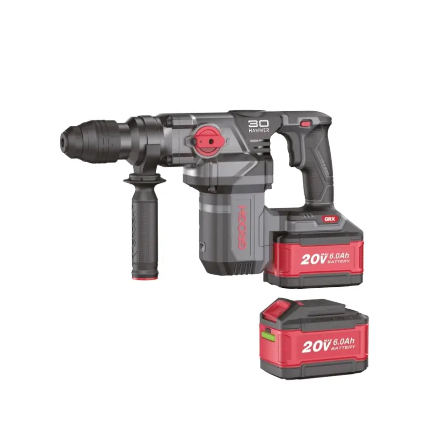 Ürün görseli: GROGH KÖMÜRSÜZ AKÜLÜ KIRICI DELİCİ 2*6.0 AH 20V GRX2065-6 BMC
