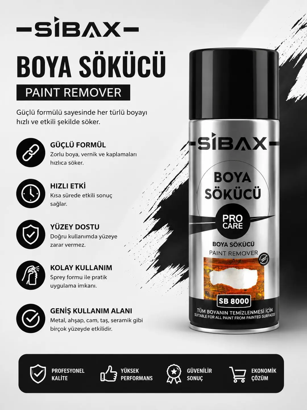 Ürün görseli: SİBAX BOYA SÖKÜCÜ SPREY 400 ML
