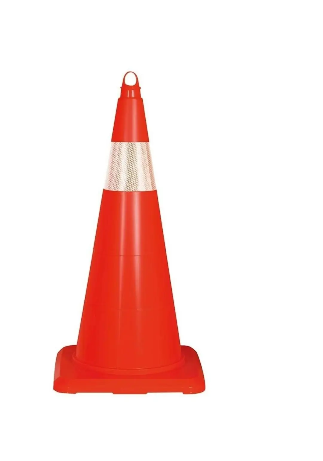 Ürün görseli: ÜSTÜN TEK REFLEKTÖR ESNEK PVC TRAFİK KONİSİ 75 CM