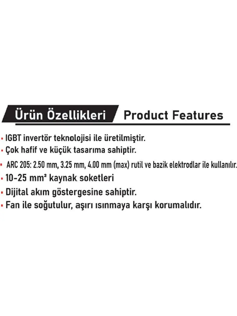 DEMİRİZ İNVERTER KAYNAK MAKİNASI 200 AMPER