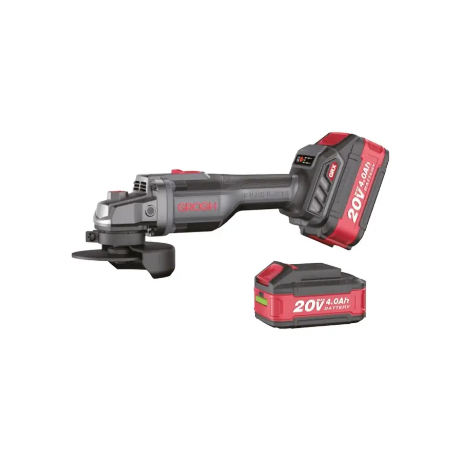 Ürün görseli: GROGH KÖMÜRSÜZ AKÜLÜ AVUÇ TAŞLAMA 2*4.0 AH 20V GRX2055-4 BMC
