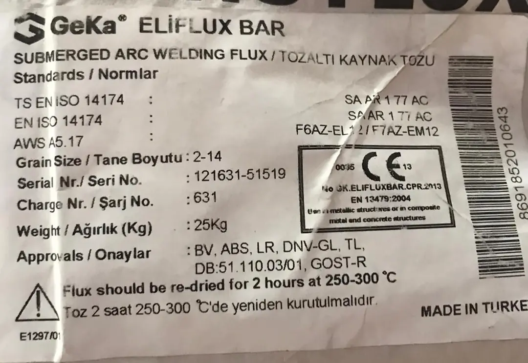 GEKA TOZALTI KAYNAK TOZU 25 KG