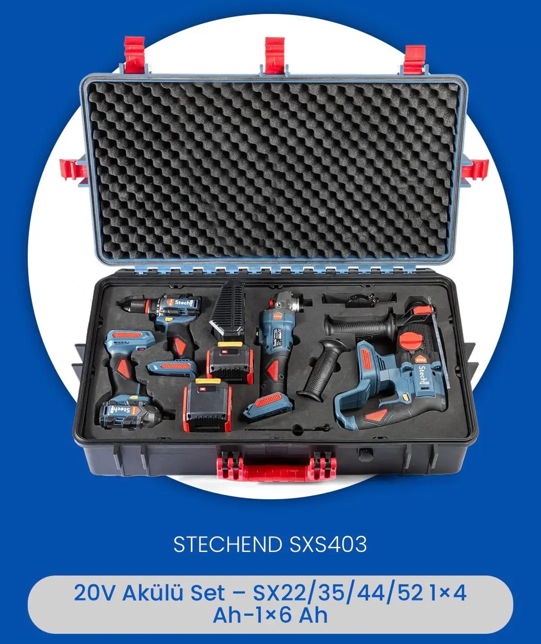 Ürün: STECH END SXS403-20 V 4'LÜ AKÜLÜ SET