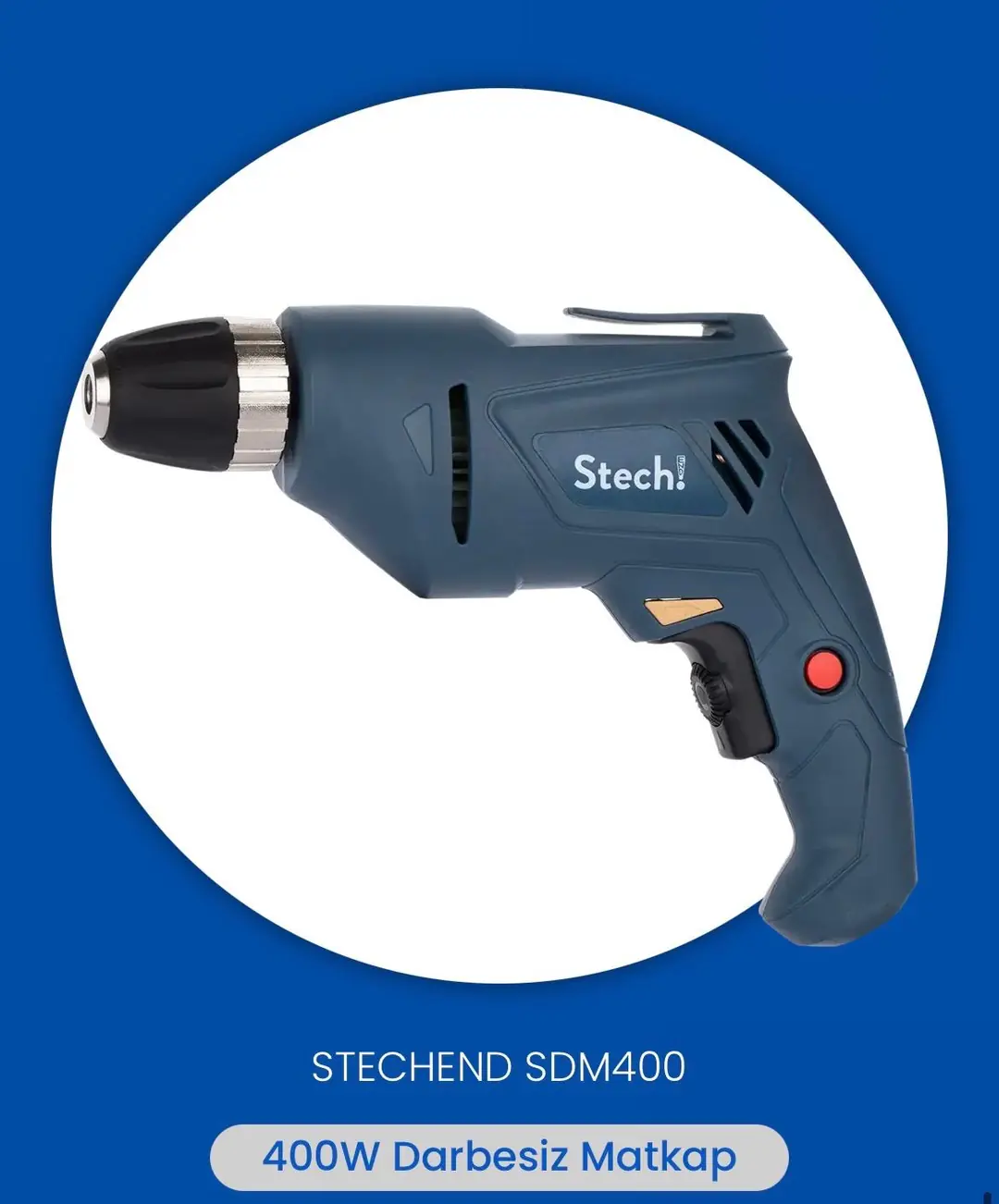 Ürün görseli: STECH END SDM400 DARBESİZ MATKAP 400W