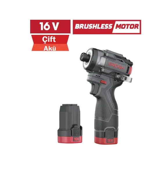 GROGH KÖMÜRSÜZ AKÜLÜ TORKLU VİDALAMA 2*2.0 AH 16V GRX1635-2 BMC