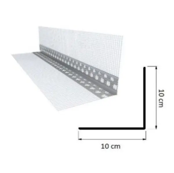 FİLELİ KÖŞE PROFİLİ BEYAZ 10x10 2,5 METRE A KALİTE 