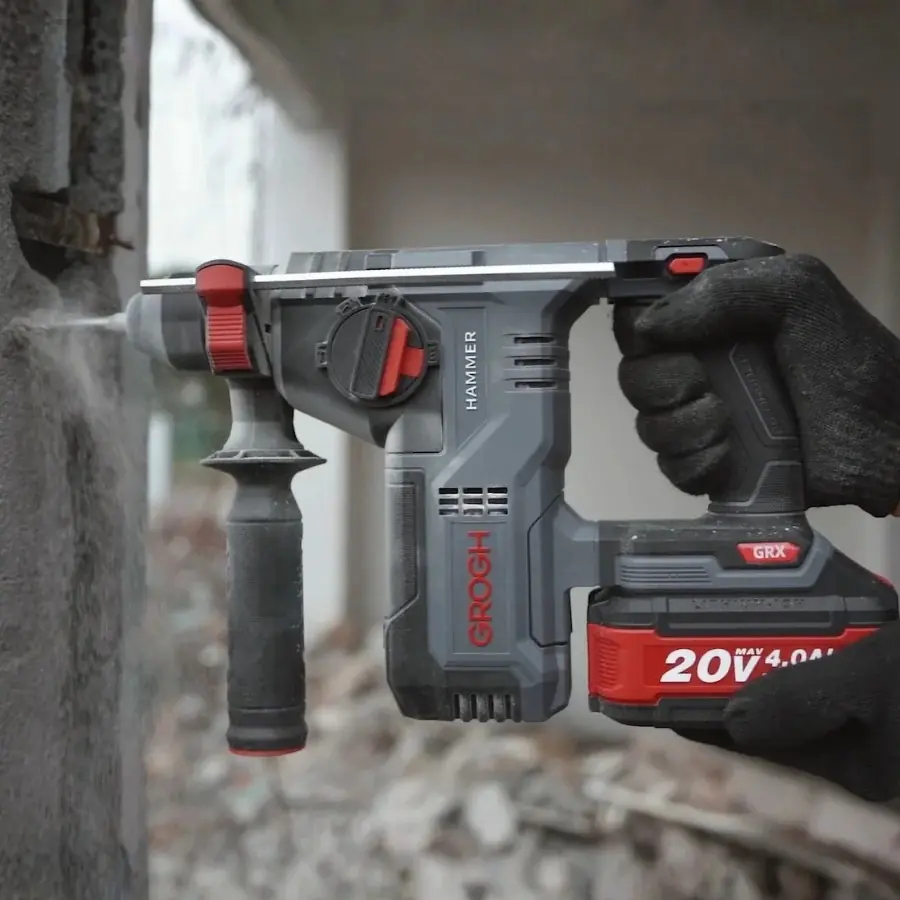 GROGH KÖMÜRSÜZ AKÜLÜ KIRICI DELİCİ 2*4.0 AH 20V GRX2063-4 BMC