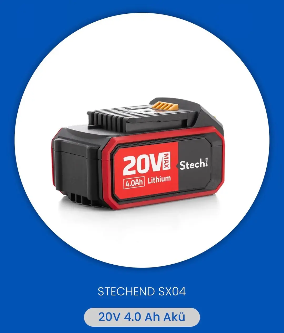 Ürün görseli: STECH END SX04 20V 4 0 AH AKÜ
