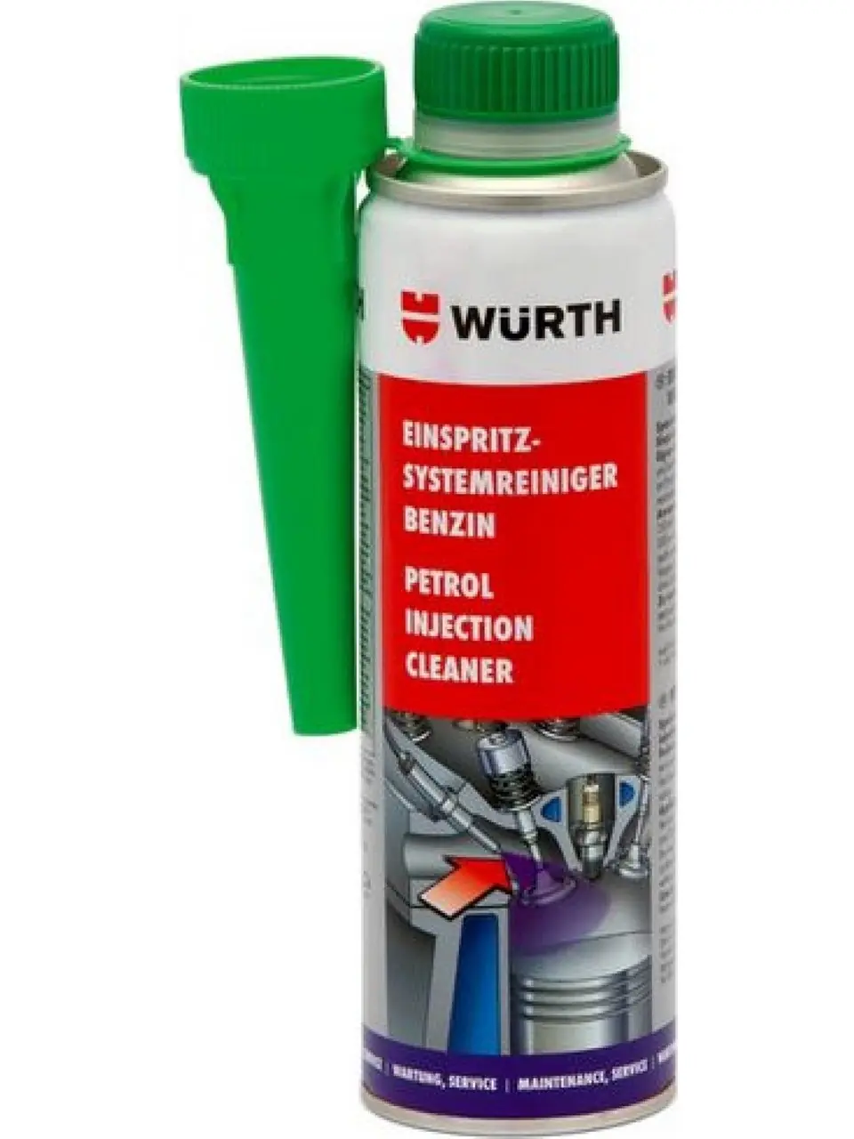 Ürün görseli: WÜRTH BENZİN ENJEKTÖR TEMİZLEYİCİ 300 ML