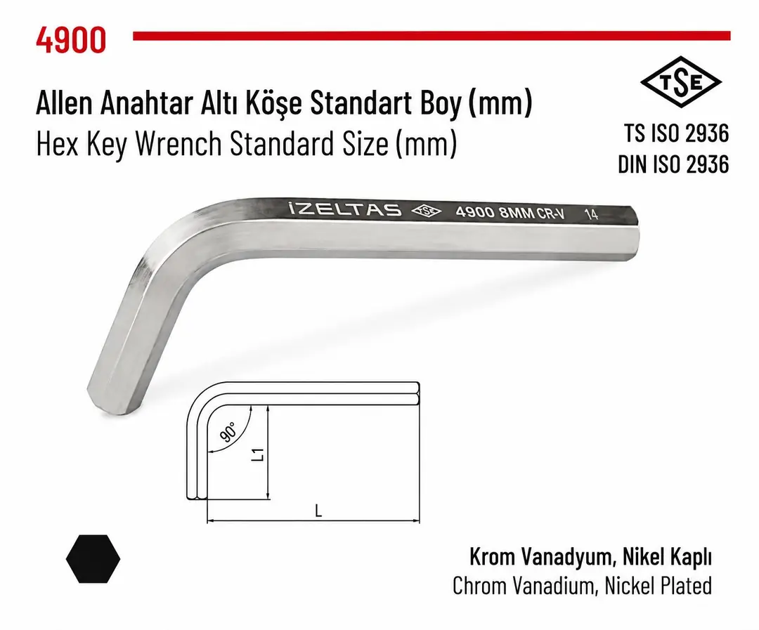 İZELTAŞ ALLEN ANAHTAR 10 mm 4900220100