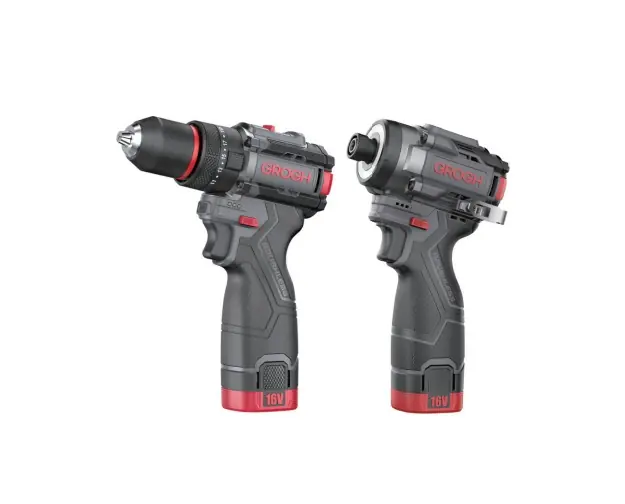 Ürün görseli: GROGH 2'Lİ 16V COMBO AKÜLÜ DARBELİ SET-2 GRX9162S