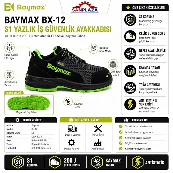 BAYMAX GOLDEN PRİME BX-12 İŞ AYAKKABISI NO:43