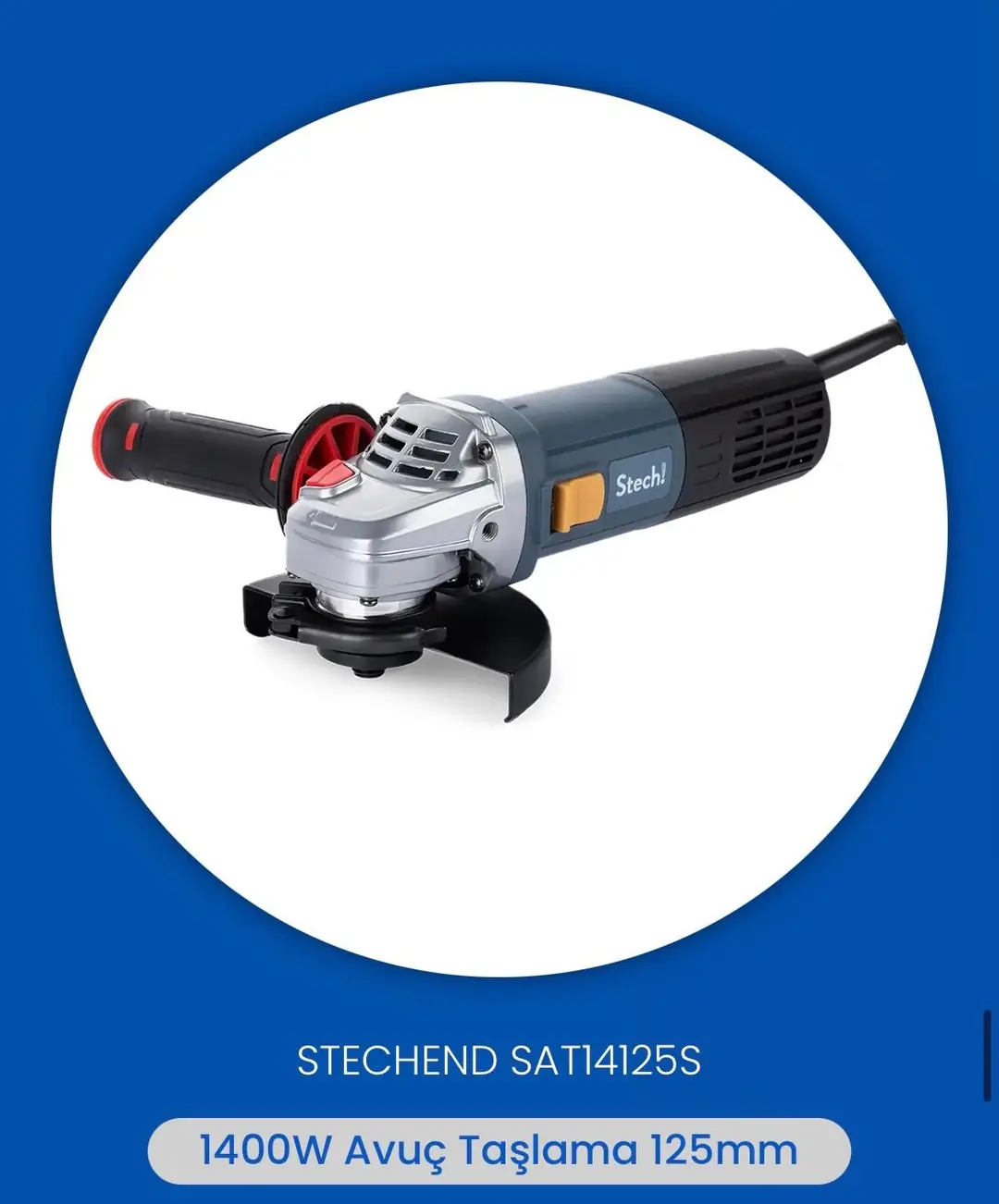 Ürün görseli: STECH END SAT14125S AVUÇ TAŞLAMA 125 MM 1400W