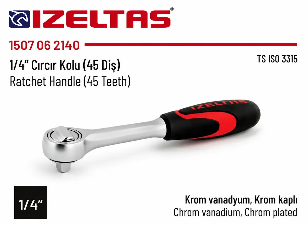 İZELTAŞ 1/4 CIRCIR KOL PLASTİK SAPLI 140 MM 1507062140