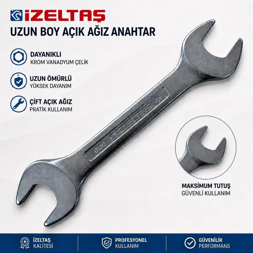 İZELTAŞ UZUN İKİ AĞIZ ANAHTAR 6X7 mm 0130010607