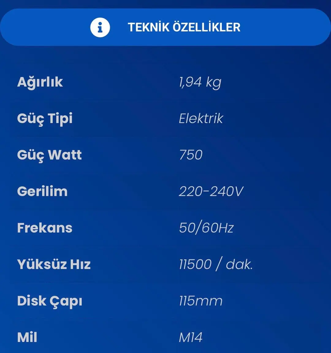 STECH END SAT75115 AVUÇ TAŞLAMA 750W