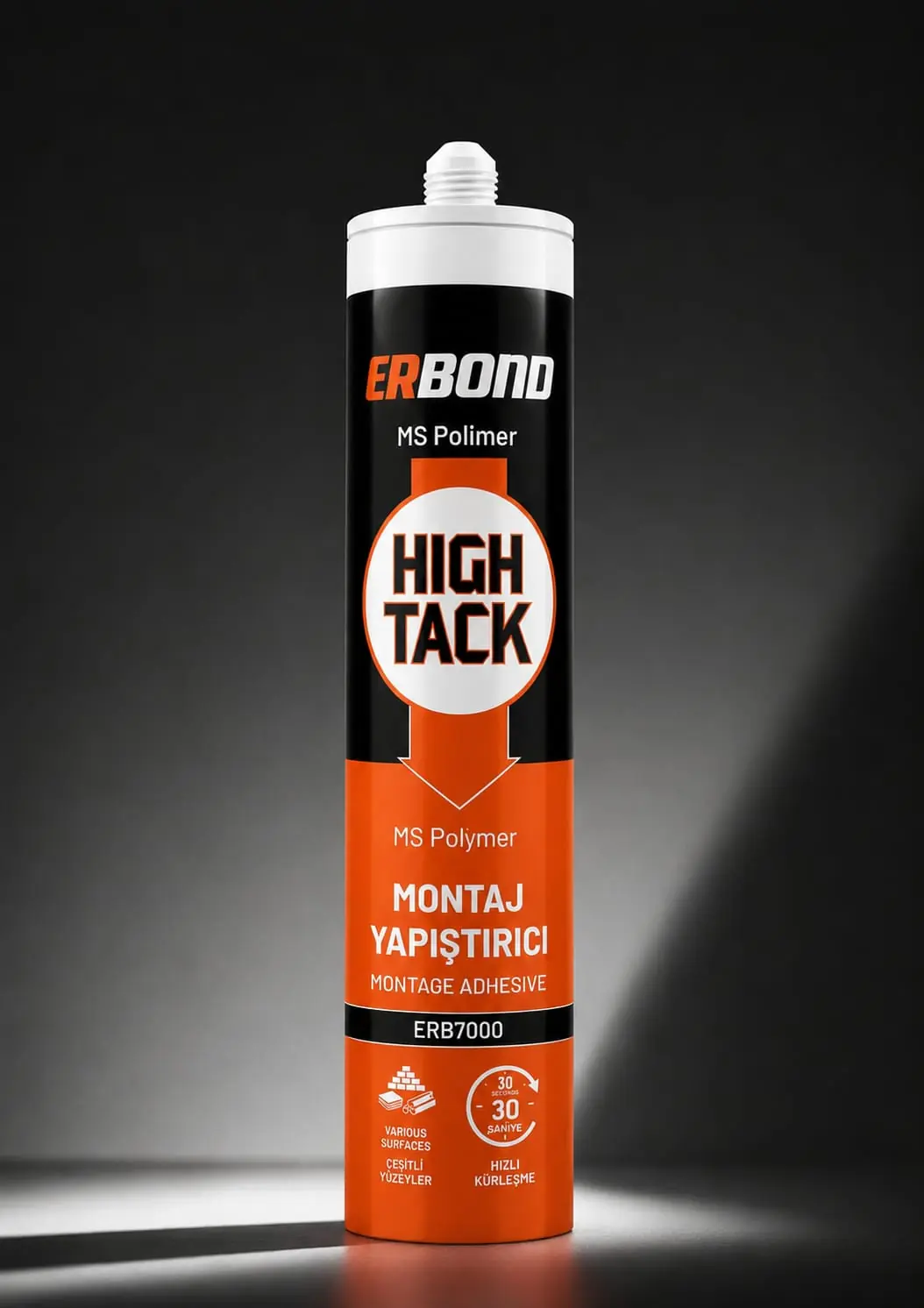 Ürün görseli: HİGH-TACK KORNİŞ SİLİKONU 290 ML. ERBOND