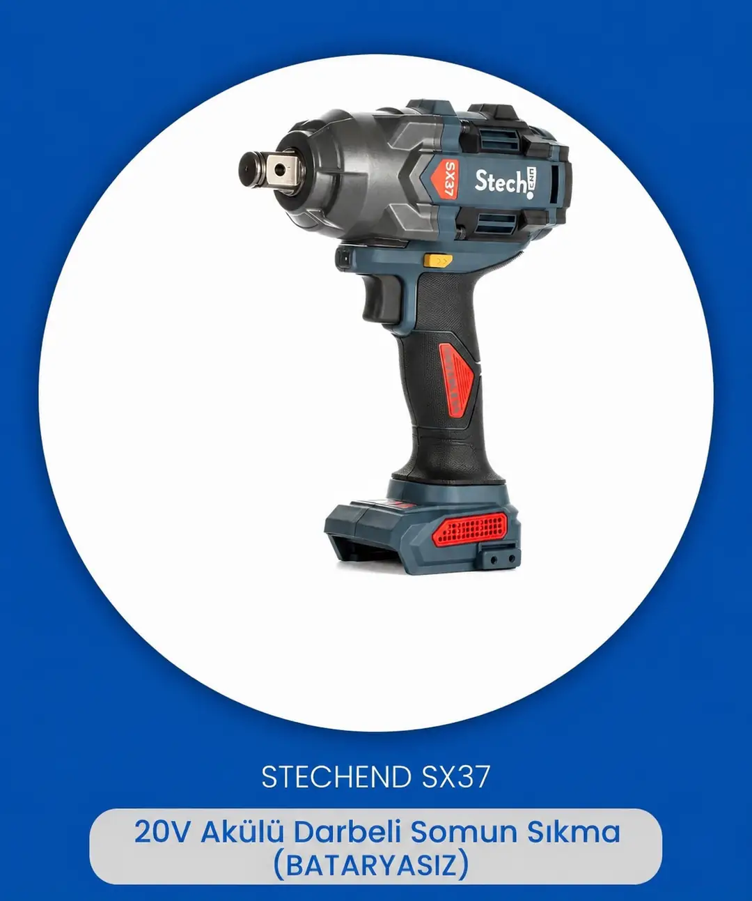 Ürün görseli: STECH END SX37 AKÜLÜ DARBELİ SOMUN SIKM 3/4 SOLO