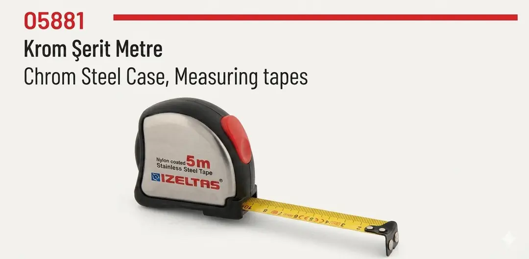 İZELTAŞ KROM ŞERİT METRE 5 MT 0588150015