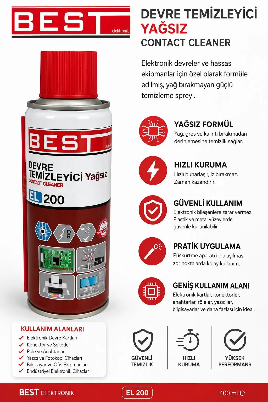 Ürün görseli: BEST DEVRE TEMİZLEYİCİ YAĞSIZ EL 200  200 ML