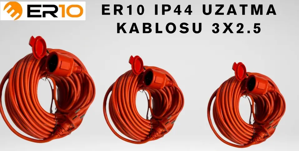 Ürün görseli: IP44 UZATMA KABLOSU 3x2, 5 10 METRE ER10