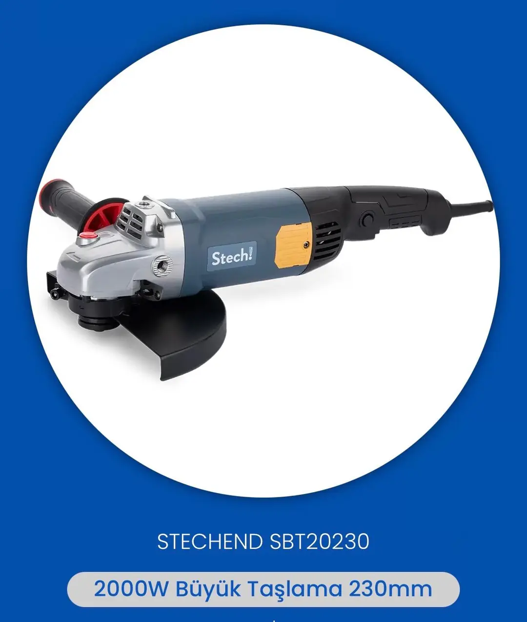 Ürün görseli: STECH END SBT20230 BÜYÜK TAŞLAMA 230 MM 2000W