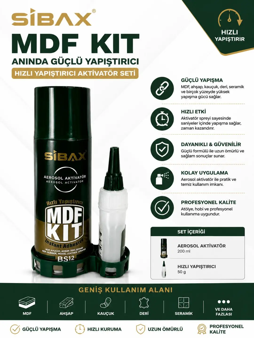 Ürün görseli: SİBAX HIZLI YAPIŞTIRICI 200 ML