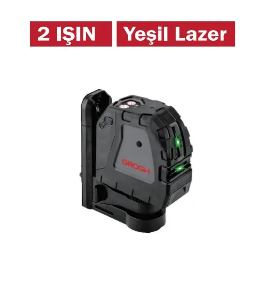 GROGH PİLLİ LAZER DİSTOMAT 2 IŞINLI YEŞİL LAZER GRD1726
