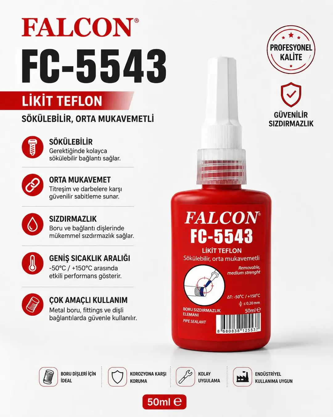 FALCON FC-5543 LİKİT TEFLON 15 ML