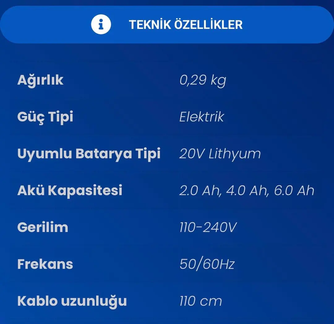 STECH END SX01 20V HIZLI ŞARJ CİHAZI