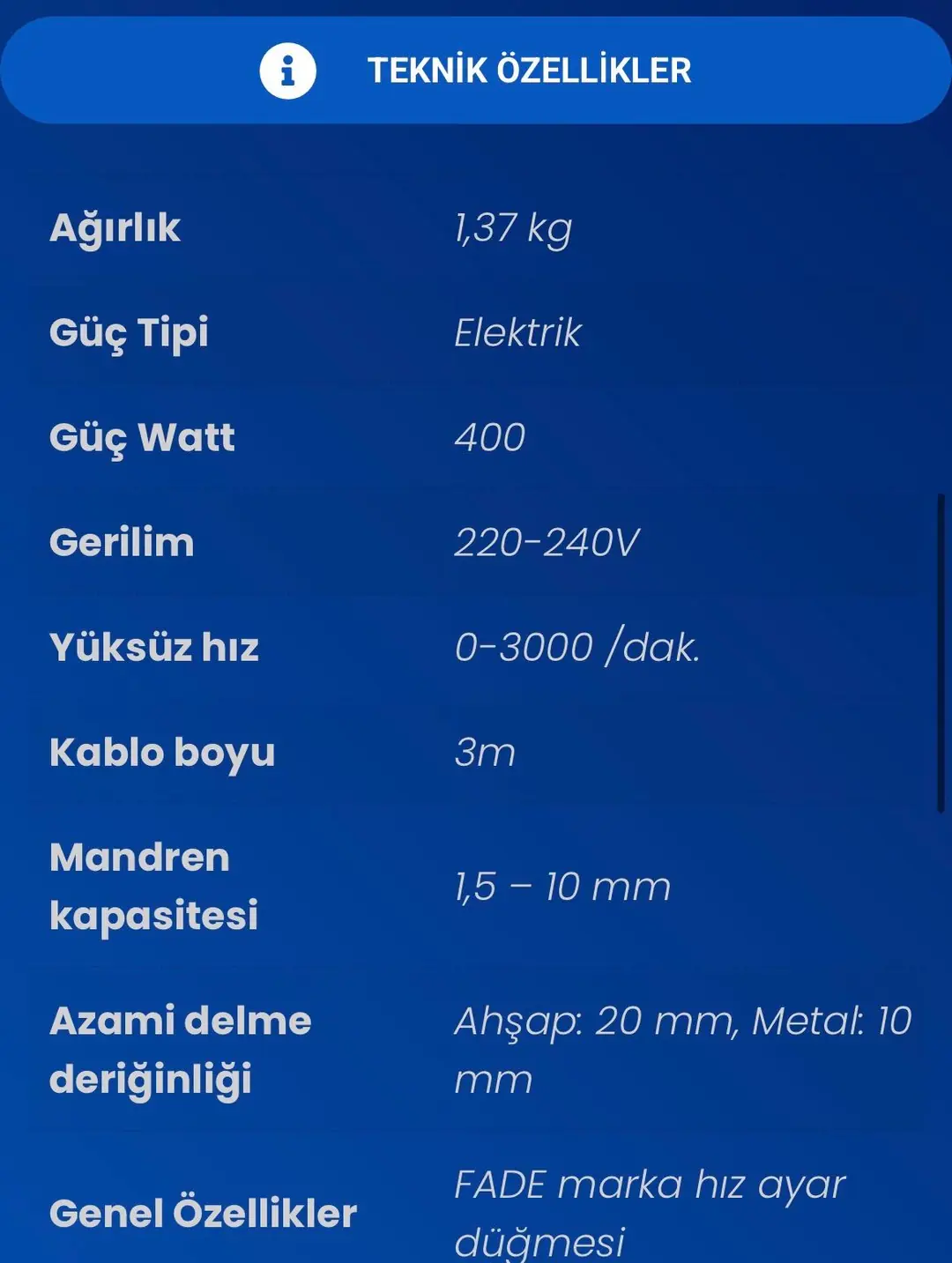 STECH END SDM400 DARBESİZ MATKAP 400W