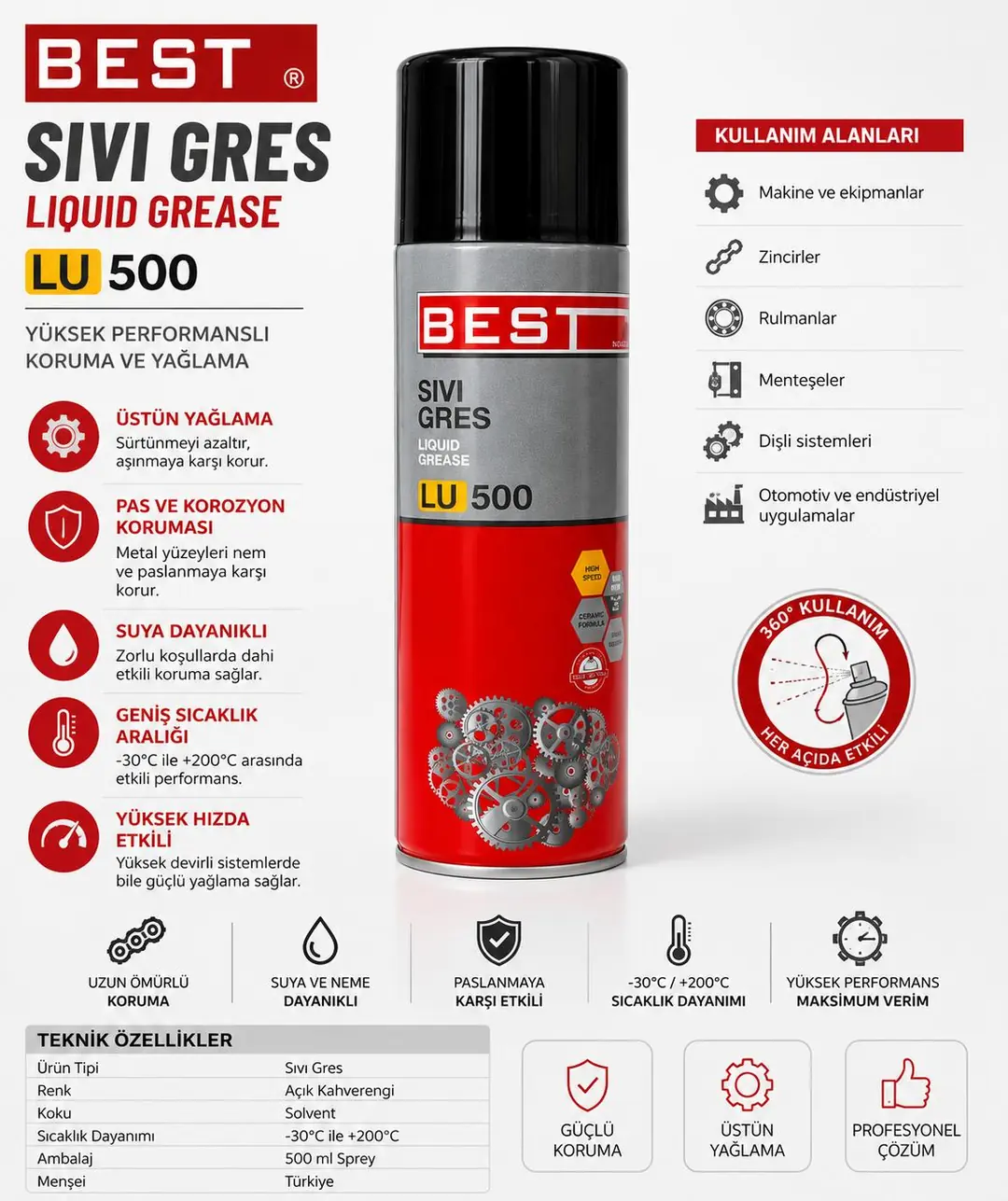 Ürün görseli: BEST SIVI GRES 500 ML LU 500
