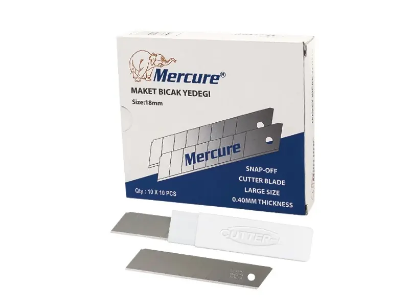 Ürün görseli: MERCURE MAKET BIÇAĞI YEDEĞİ 9 mm 10 LU PK