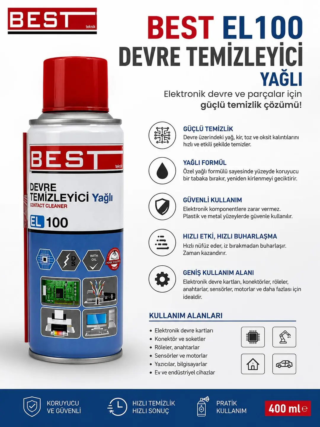 Ürün görseli: BEST DEVRE TEMİZLEYİCİ YAĞLI EL 100 200 ML