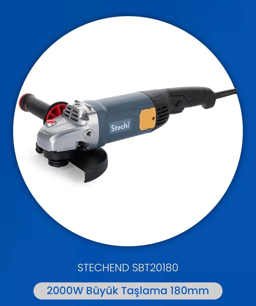 Ürün görseli: STECH END SBT20180 BÜYÜK TAŞLAMA 180 MM 2000W