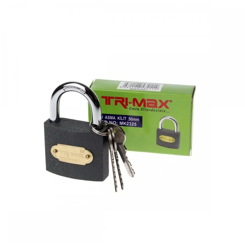 Ürün görseli: TRI MAX ASMA KİLİT 50 MM GRİ MK2325