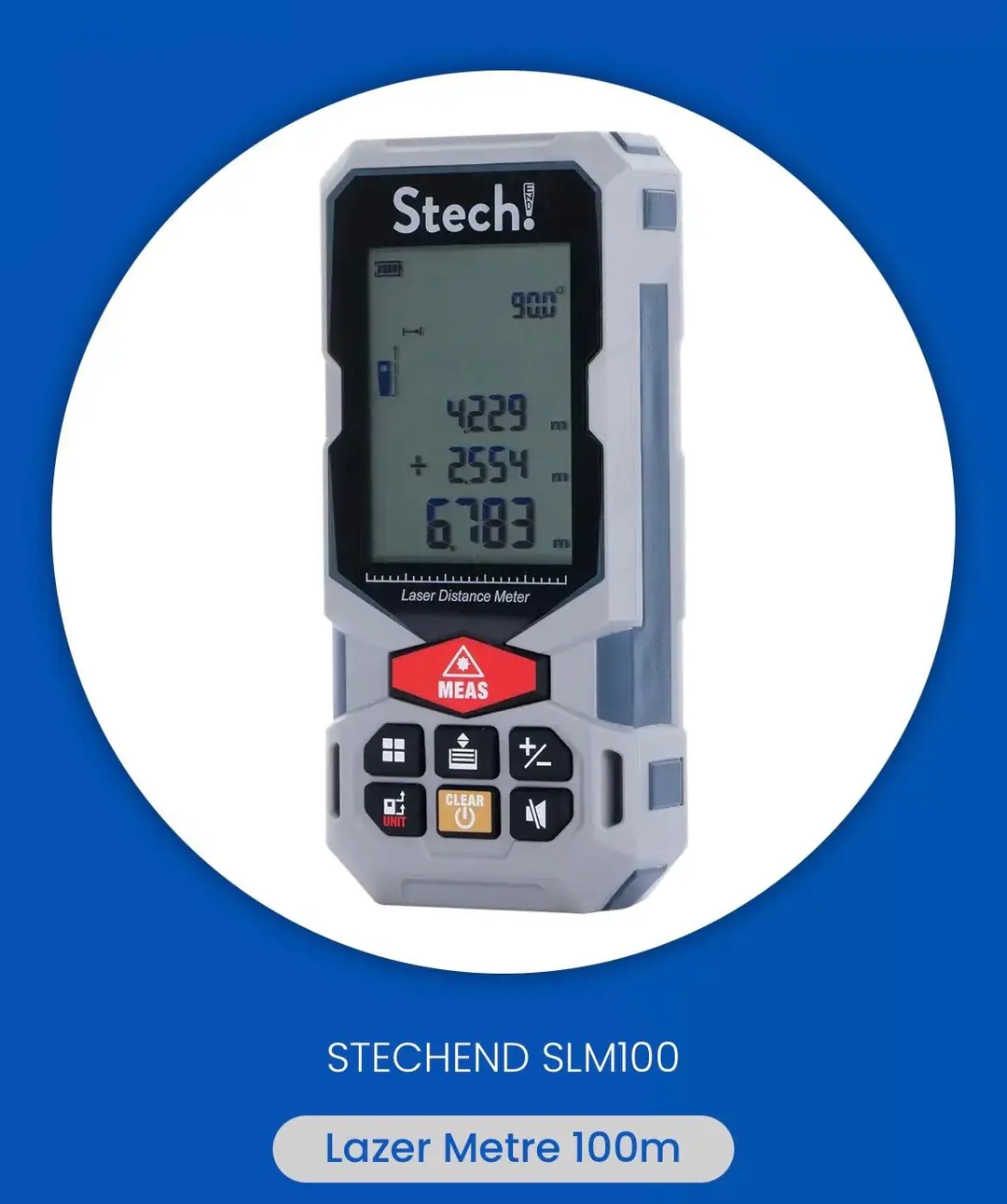 Ürün görseli: STECH END SLM100 LAZER METRE 100 METRE
